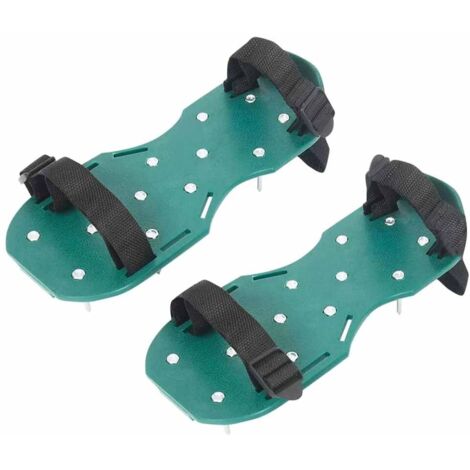Aérateur de pelouse, chaussures de jardin fermées, chaussures pour aérateur de pelouse, aérateur de pelouse et outil de décompactage, chaussures à crampons pour jardin ou cour (1/5)