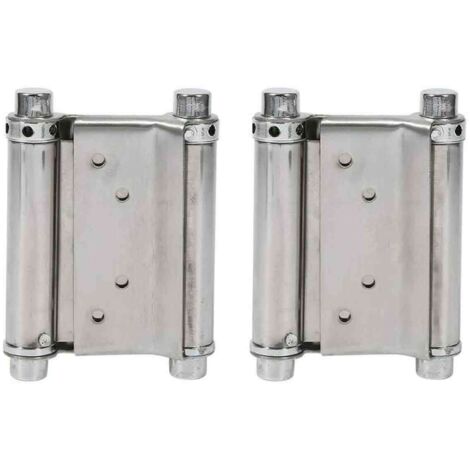 2Pcs Charnières À Ressort Double Action en Acier Inox Charnières de Porte de Saloon Gond Porte Battante, Capacité de Charge Jusqu'à 15 Kg (1/5)