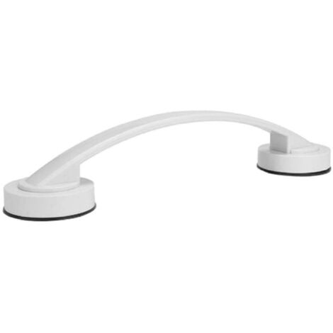 Grandes poignées de porte et de fenêtre en verre, portes coulissantes de salle de bain, armoires, poignées sans trou, poignées de réfrigérateur, barres d'appui de douche (blanche) (1/5)