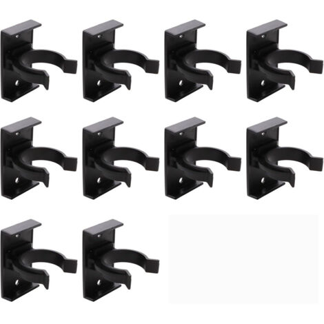 Dussdote Lot de 10 clips - Clips pour meubles de cuisine - Matériel de fixation - Convient pour canapés, tables, lits, meubles TV - Noir (1/5)