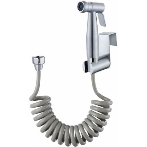 CHOYCLIT Douchette pour robinet,Kit de Bidet de Toilette de haute qualité, avec crochet de réservoir d'eau et tuyau de douche flexible télescopique en ABS de 59" pour l'hygiène personnelle quotidienne