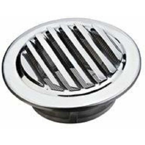 Choyclit – Grille d'aération circulaire en acier inoxydable 80/100/120mm – Couvercle à clipser – Pour évacuation d'air extérieur – Installation murale