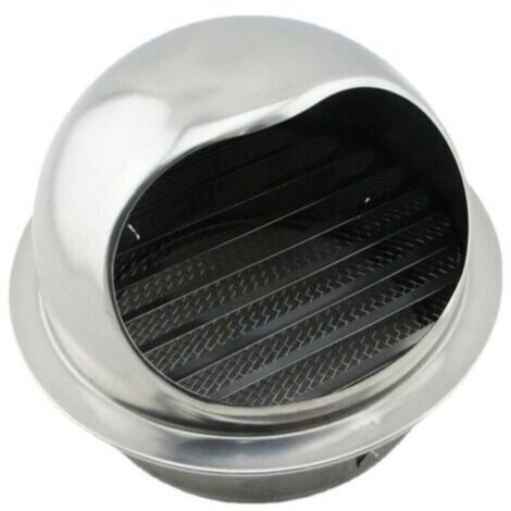 Bluedeer – Grille d'aération ronde 160 mm en acier inoxydable 304 – Design anti-pluie avec stores à 45° – Filtration insectes et rongeurs