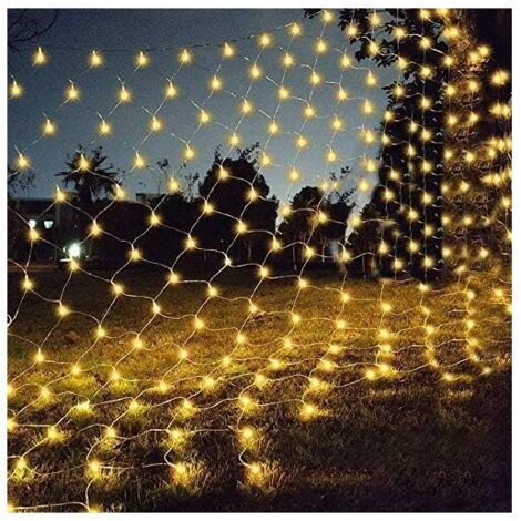 Guirlande Lumineuses Filet,672 LED Filet Lumineux 6M X 4M 8 Modes énergie étanche,Dimmable pour Chambre Noël Mariage Soirée Maison Jardin,Blanc Chaud