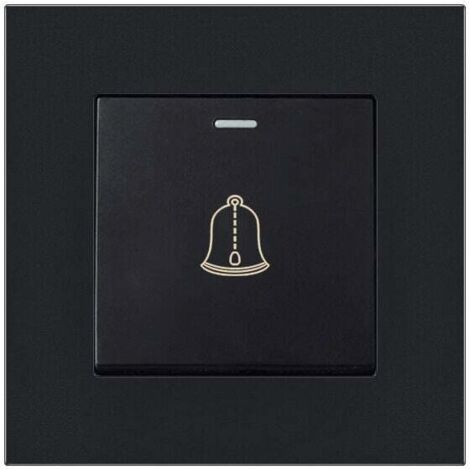 Choyclit – Bouton de sonnette extérieur étanche 220-250V – Panneau en verre trempé – Interrupteur ignifuge 16A – 86 x 86 mm