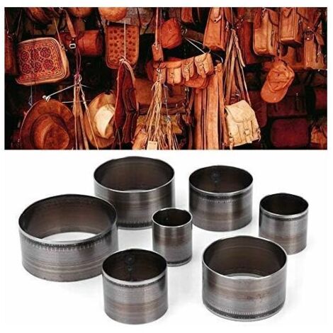 Choyclit – Ensemble de 7 emporte-pièces ronds en acier japonais – Coupes précises pour cuir – Diamètres 20 à 50mm – Boîte de rangement incluse