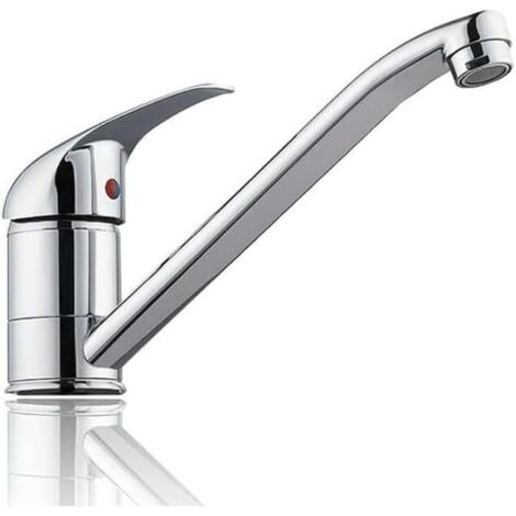 Ulisem – Robinet de cuisine chromé à poignée unique – Rotation 360° – Acier inoxydable 304 sans plomb – Réglage eau chaude et froide