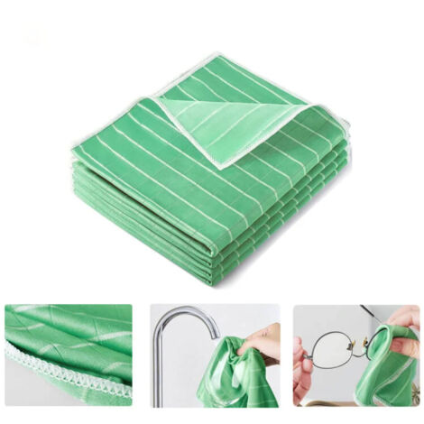 Bluedeer – Lot de 4 chiffons en bambou microfibre 41x47 cm – Absorbants et réutilisables – Pour vitres, miroirs et surfaces délicates
