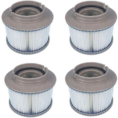 Mscomft MSPA Cartouches de Rechange de Filtre pour Tous Les modèles Swimming Piscine,Cartouches filtrantes avec Filet pour MSpa Les Bubble Spa (4 pièces)