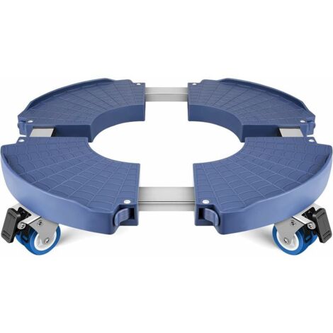 Porte Plante a roulettes, Support Plante 40-58cm Réglable pour Pot de Fleur Pied de Parasol - Plateau Roulant pour Intérieur à Extérieur, Capacité de Charge 150 kg