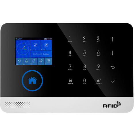Système d'alarme Domestique sans Fil, GSM SMS WiFi Système d'alarme antivol, capteur de fenêtre de Porte, télécommande pour Appartement, Garage, Bureau (1/4)