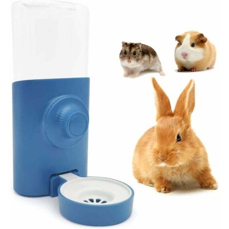 Distributeur Eau Lapin, 600ML Suspendue Abreuvoir Lapin Automatique Biberon Cochon d'Inde Anti-Goutte Biberon Hamster pour Lapin Chinchilla Cochon d'Inde Hérisson Furet (1/5)
