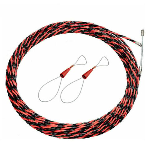 Aiguille Électricien de 50M - Tire-Fil Électrique de 5mm de Diamètre - Aiguille de Tirage Rétractable pour Câbles et Rallonges Électriques (1/4)