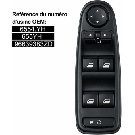Commande Leve Vitre C4 Picasso 6554.YH Commutateur Interrupteur Bouton Lve Vitre Pour Citroen C4 Grand Picasso (1/5)