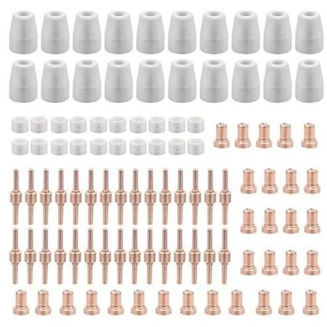 120 Pices PT31 Consommables Plasma Decoupeur Plasma Parkside Cut 30 40 50 Consommables de Dcoupeuse Plasma Accessoire Decoupeur Plasma Electrode Tip Buse