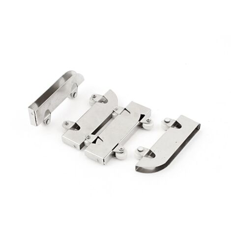 5pcs roulettes porte coulissante verre Double roues Acier inoxydable 5 mm (1/2)