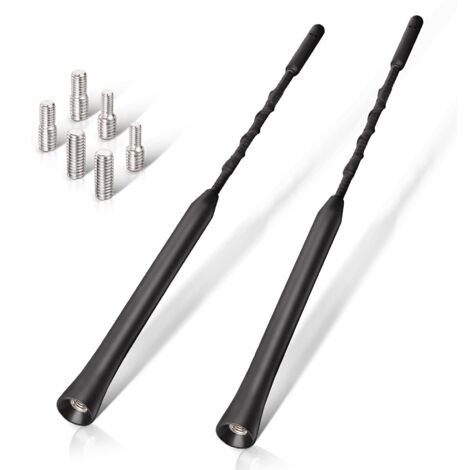 Antenne Voiture FM Dab Antenne Autoradio Antenne Voiture de Toit 2 pièces 23cm Remplacement Universelle Antenne Auto avec Fonction de Réception FM/Dab Puissante, Non original (1/5)