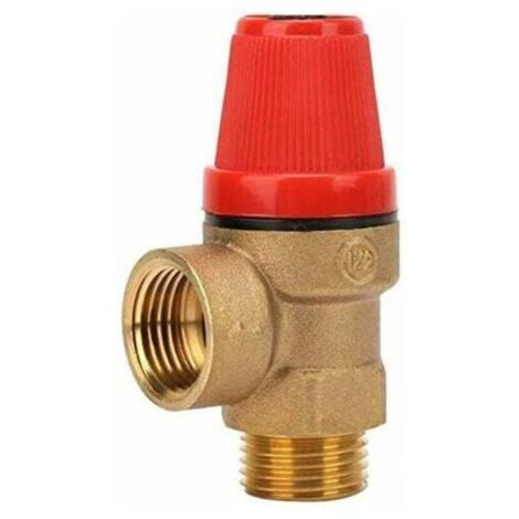 Aimoonsa – Soupape de sécurité en laiton pour eau et gaz – Filetage G 1/2'' – Pression max 3 bars – Durabilité et étanchéité optimales (1/5)