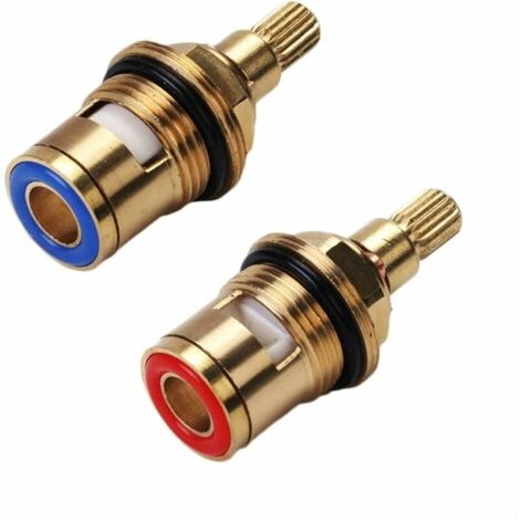 Tete A Disques Ceramique, Cartouche ThermostatiquePaire de cartouches cramique universelles de rechange pour robinet, 1/2\" Quart de tour 20 crans x 51mm (1/5)