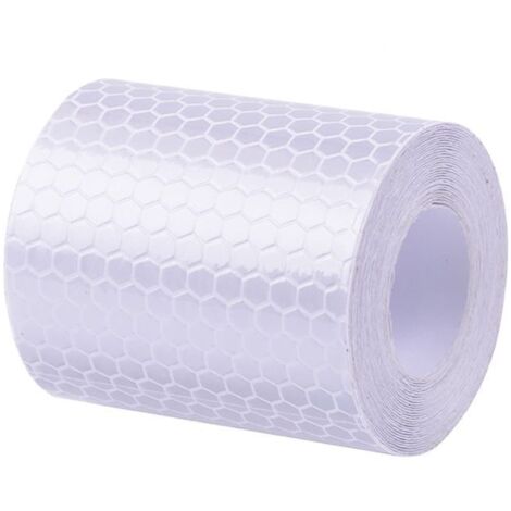 Bande réfléchissante autocollante d'avertissement - Bande réfléchissante autocollante de sécurité - 5 × 300 cm (blanc) (1/5)