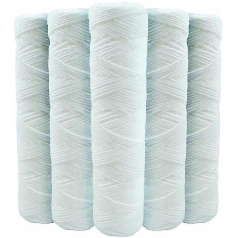 Lot De 5 Cartouches Filtrantes Filtrantes Anti Sédiments 9 Pouces 3/4 - 5 Microns Compatible Avec Filtres 10 Pouces Fabriqué En France-kryc