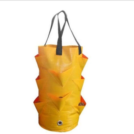 Sac à fraises suspendu en PE, panier suspendu pour plantes à fleurs, sac de plantation de jardinage aérien