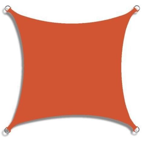 Promotion, Voile d'Ombrage Rectangulaire Imperméable, Polyester Oxford Protection UV 95 %, Indéchirable, Protection Solaire d'Extérieur pour Jardin, Balcon, Terrasse, Patio, Camping（Orange，3x3m）,AAFGV (1/5)