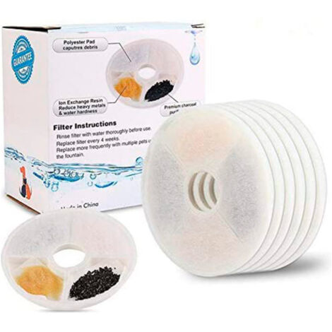 Filtre de rechange pour fontaine à eau pour chat Filtre pour fontaine à eau pour chat Pet Catit Flower Fountain 12 PCS