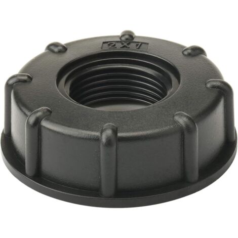 Ugreat – Bouchon S60x6 pour cuve 1000 litres – Gros filetage 60 mm – Connexion étanche pour accessoires de tuyau 1 pouce – Plastique noir avec joint PE (1/5)