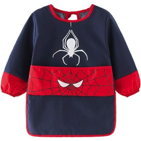 Blouse peinture enfant 3-5 ans, Tablier peinture enfant Imperméable, Tablier Manches Longues Enfant avec Poches pour peinture, faire cuire un gâteau, cuisiner (1/5)