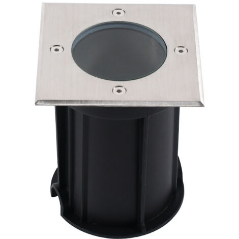 Spot Exterieur Led Etanche IP65, Spot Encastrable Exterieur Ampoule GU10 6W 220V 2800K Blanc Chaud, Spot Terrasse Exterieur Encastrable Carré pour Jardin Chemin Parc Cour, Acier inoxydable [Classe éne (1/4)