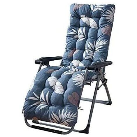 Coussin épais pour chaise longue - Doux et confortable - Pour terrasse, jardin, chaise longue - Coussin d’extérieur imprimé