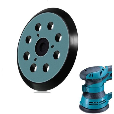 Plateau Ponceuse pour 125mm, Plateau de Ponçage 8 trous pour Makita BO5041 M9202B M9204B DBO180 (1/5)