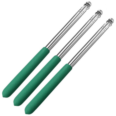 Fei Yu – Tiges télescopiques en acier inoxydable – Lot de 3 pièces – Longueur 1,2m – Poignée en caoutchouc pour installation de housses de parasol