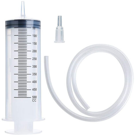 Grand tube de seringue Seringue en plastique de 500 ml avec capuchon de convertisseur de tube (1/5)