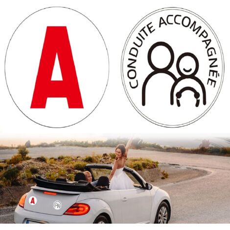 A magnétique Jeune conducteur,Disque A Magnétique,Jeune conducteur,Conduite Supervisée Magnetique,A Magnetique Jeune Conducteur Disque Aimanté,Sticker Disque Conduite accompagnée Autocollant,2PCS (1/5)