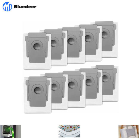 Paquet de 10 Sacs d'Aspirateur Compatibles avec iRobot Roomba i & s Series - Pour i17 i7 + i7Plus (7550) i3 + (3550) i4 + (4552) i6 + (6550) i8 + (8550) s9 + (9550) - Sacs de Déménagement de Saleté Au (1/5)