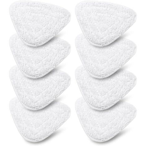 Lot de 8 Housses de Rechange pour Nettoyeur à vapeur Vileda Steam & Vileda Steam Plus, Accessoire Balai Vapeur Microfibre compatible avec Vileda Steam, Lavables en Machine