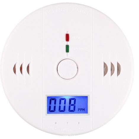 Détecteur de Monoxyde de Carbone, Détecteur de CO Intelligent avec l'Écran LCD, avec Bouton de Test et Voyant d'état LED (1PC, 10x3,7 cm) - Bluedeer (1/4)