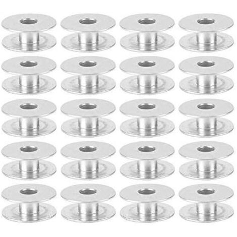 100 pcs Bobines De Machine À Coudre, Bobine De Fil en Aluminium Universelle Bobine Vide pour Machine À Coudre Plat Machines À Coudre Industrielles Accessoires (1/5)
