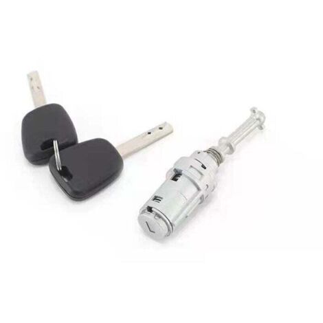UlisemSerrure de porte gauche, cylindre, 2 clé, Convient pour le cylindre de serrure de porte Citroën C2 C3 cylindre de serrure de porte triomphal pièces automobiles (1/4)