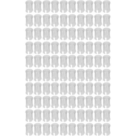 Lot de 100 capuchons de diode lumineuse, couvercle de protection pour diode électroluminescente, support de 5 mm, support à clip transparent (1/4)