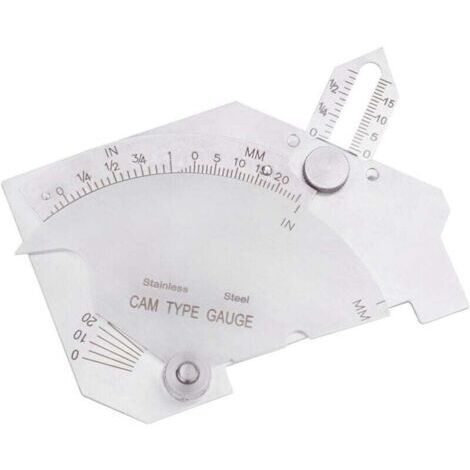UlisemStainless Steel Welding Taper Gap Gauge Depth Ruler Hole Inspection Tool (1/4)