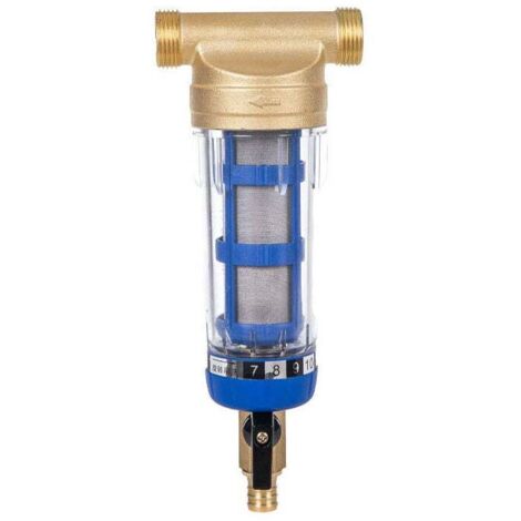 filtre à eau réutilisable filtre à eau à sédiments filtre à eau filtre à sédiments à filetage externe pour tuyau d'eau de fontaine (filetage mâle 1/2 pouce) (1/4)