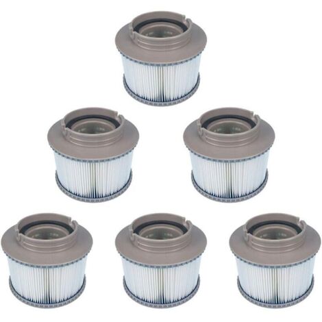 Lot de 6 filtres de rechange MSPA pour pompe à cartouche filtrante FD2089, compatible avec tous les spas MSPA actuels (1/4)