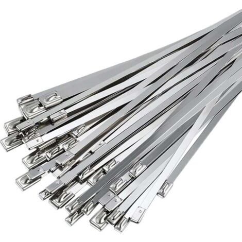Ulisem – Collier de serrage inox 50 pièces 300mm×4,6mm – Acier inoxydable 304 résistant à la corrosion – Pour câbles, tuyaux et clôtures
