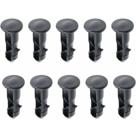Ulisem – Lot de 10 goupilles de charnière 65 x 18mm – Pour couvercles de poubelles à roulettes 240L – Plastique noir durable – Installation facile
