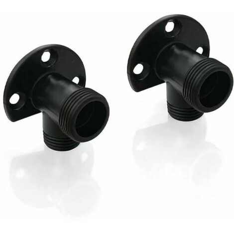 Kit d'installation noir mat pour connecter le tuyau pour robinet apparent, système de douche extérieur, mitigeur thermostatique, conversion encastré en surface NPT 1/2 mâle par G 3/4 mâle, 2 pc