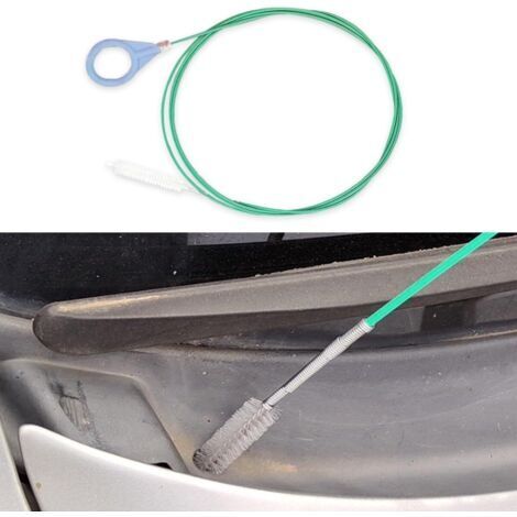 Outil de nettoyage de canalisations de toit ouvrant, brosse flexible de 2 m pour canalisations longues, nettoyage de tubes parfait pour toit ouvrant de voiture, essuie-glace (1/5)