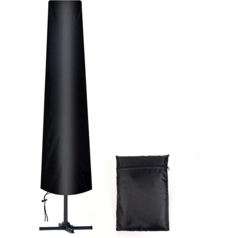 Housse Parasol Droit Ø 300 cm, 210D Oxford Housse de Protection pour Parasol avec Sac de Rangement, Résistant aux Intempéries, aux UV, à la Neige